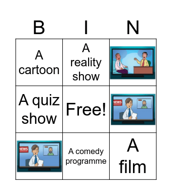 Entertainment Bingo Card
