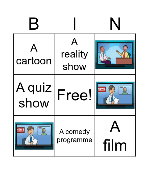 Entertainment Bingo Card