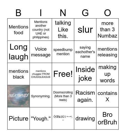 Zabbidell 2. Bingo Card