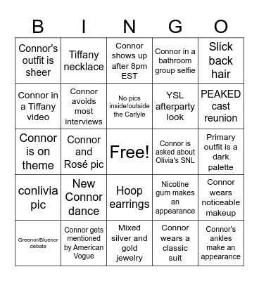 METNOR Bingo Card