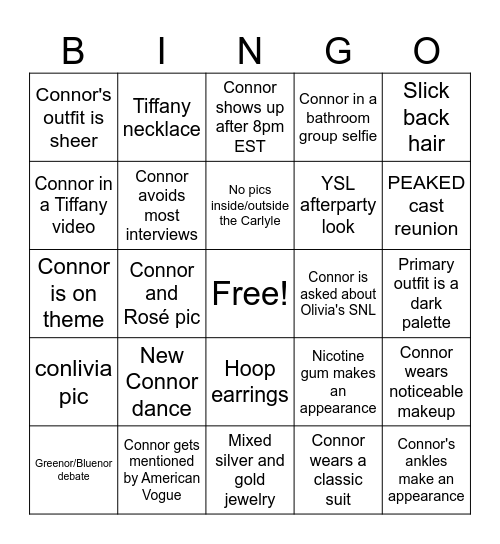 METNOR Bingo Card