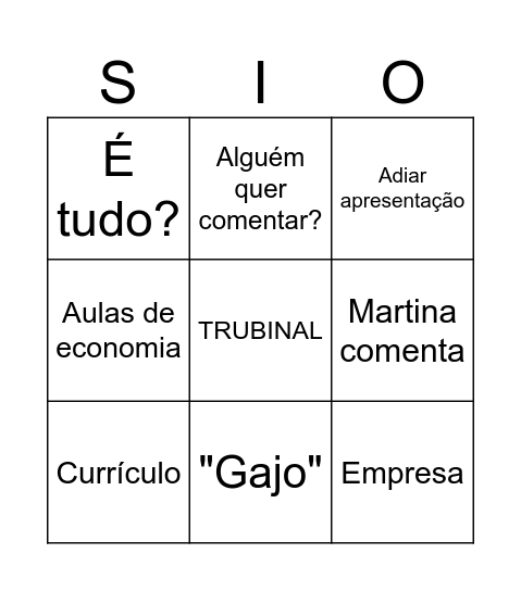 Bingo Card
