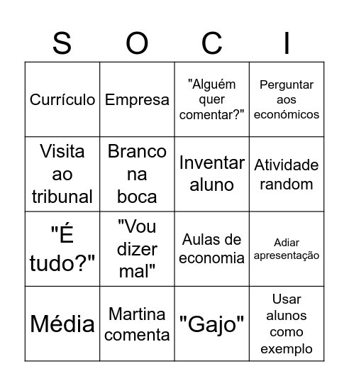 Bingo Card