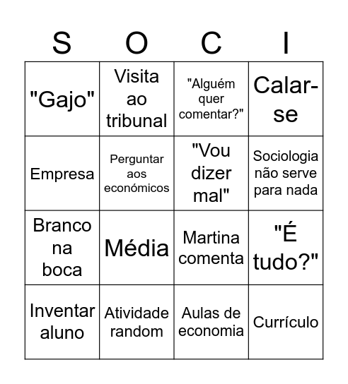 Bingo Card