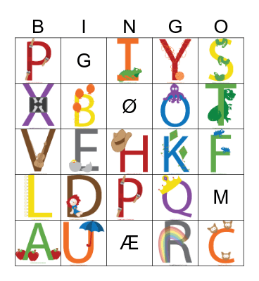 A-Z Bingo Card