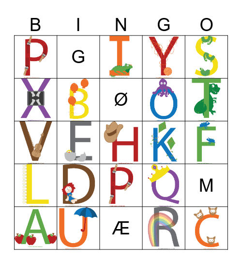 A-Z Bingo Card