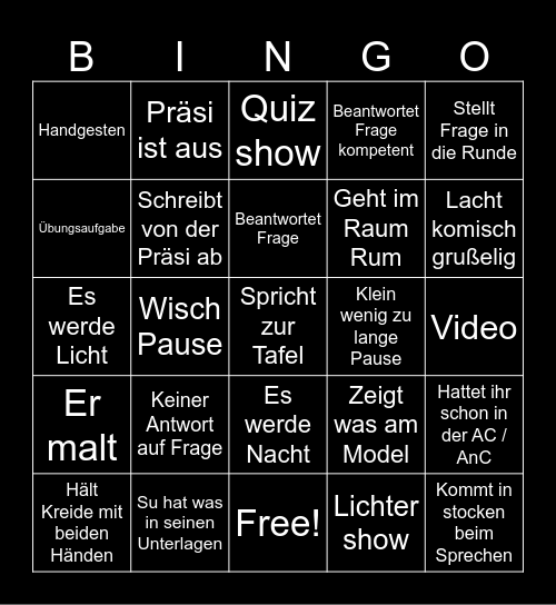 Bist du mein Neffe? Bingo Card