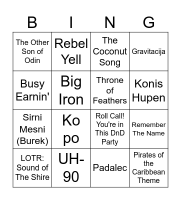 BE deploy bingo Card