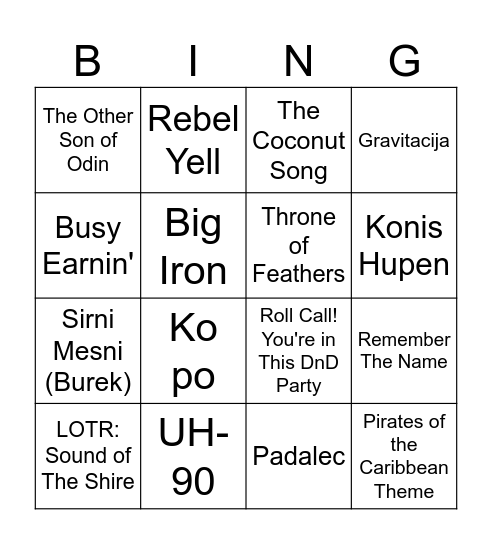 BE deploy bingo Card