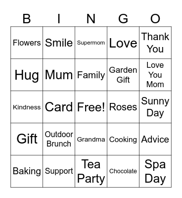 May Bingo Card