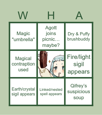 WHA EPISODE 6 BINGO Card