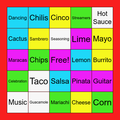 Cinco de Mayo bingo! Bingo Card