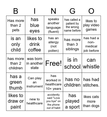 Office Bingo! Bingo Card