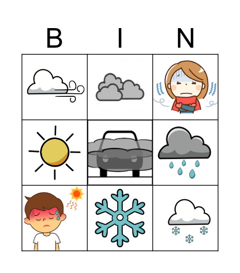 WEATHER Bingo Card