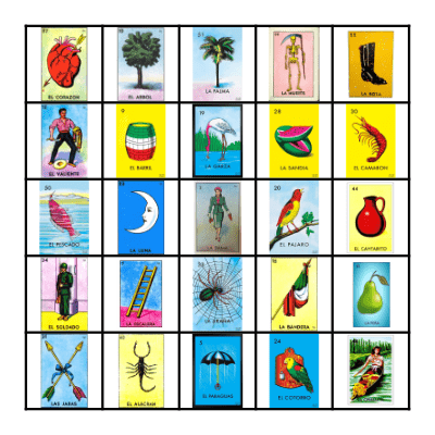Loteria Bingo Card