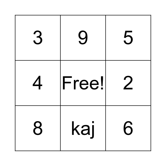 Reken bingo! Bingo Card