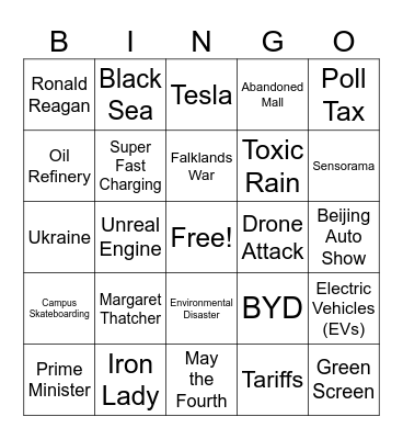 CNN 10 5/4/26 Bingo Card