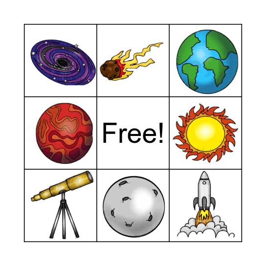 Space Bingo Card