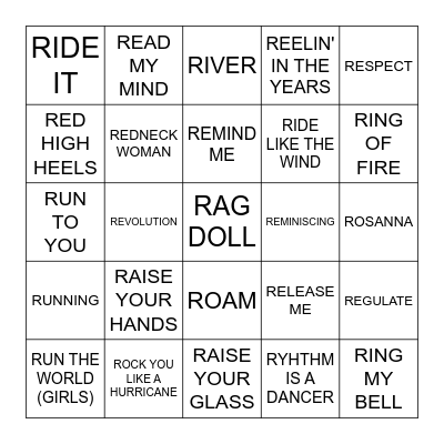 R Bingo Card
