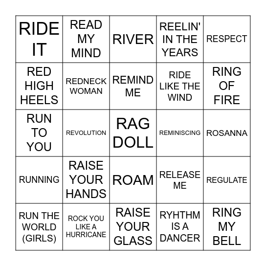 R Bingo Card
