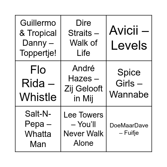 Nieuwegein Ronde 3 Bingo Card