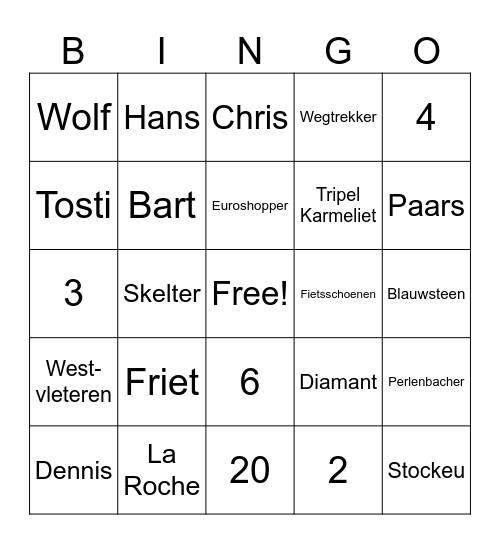 Boxboys Bingo Card