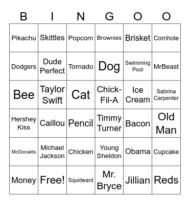 i-CARE Bingo Card