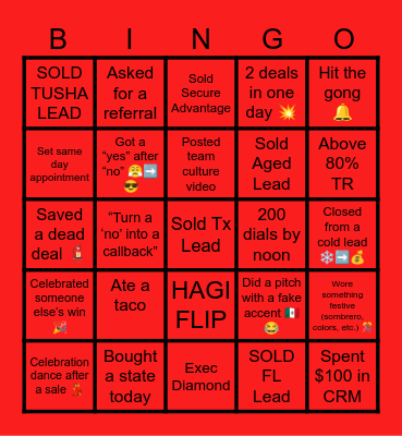 Cinco de mayo Bingo Card