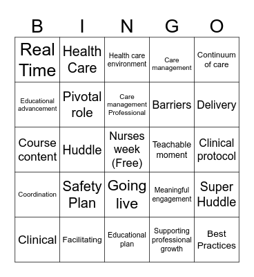 Bingo "Nurses Edition" Bingo Card