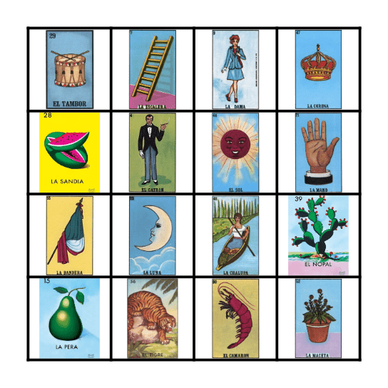 Cinco de Mayo Bingo Card