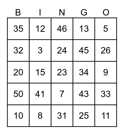 Bingo por adela Bingo Card