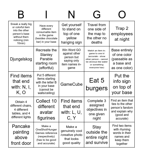3008 Bingo Card