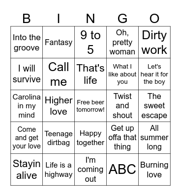 Mixtape Edition 3 Bingo Card