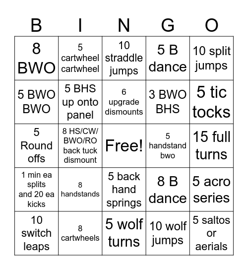 BEAM Bingo Card