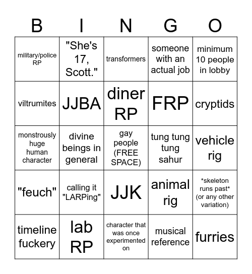 pine ridge bingo sextravaganza Bingo Card