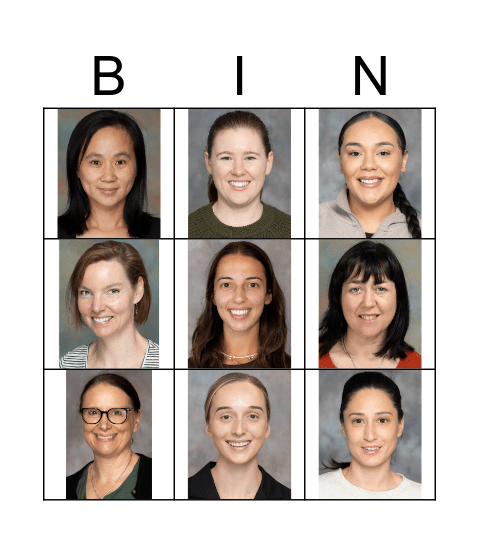 staff Bingo Card