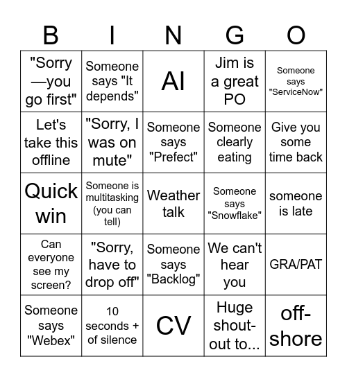 Retro Bingo Card