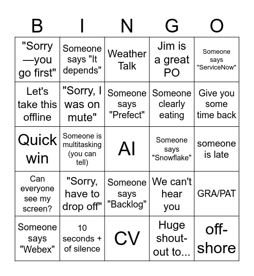 Retro Bingo Card