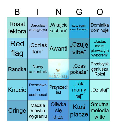 Hotelix Bingo Card