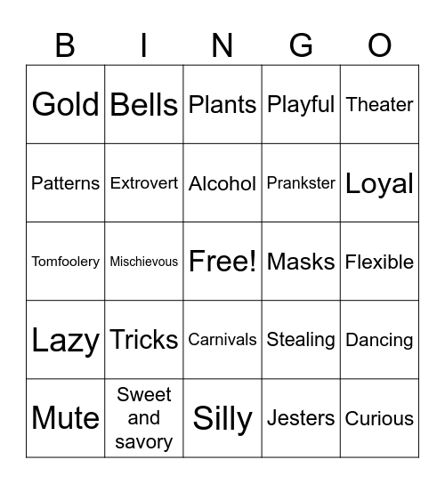 🎭 Evergreen Bingo 🎭 Bingo Card