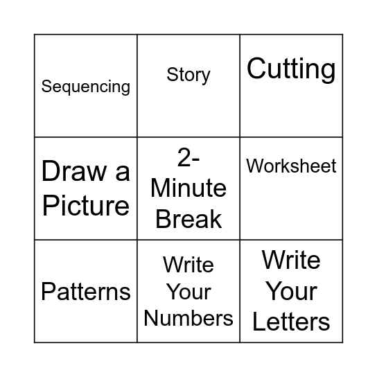 Dakarai's Board Bingo Card