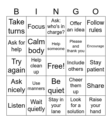 Kindness Bingo Card