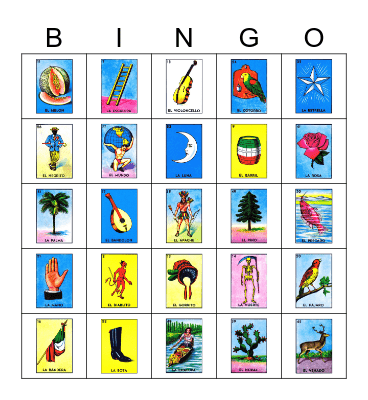 Loteria de México Bingo Card