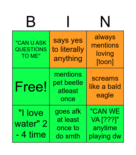 doodle bingo version Bingo Card