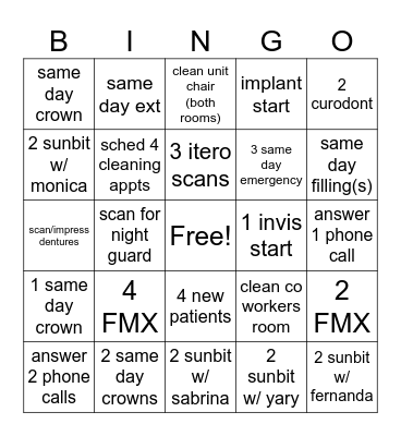 May bingo Card