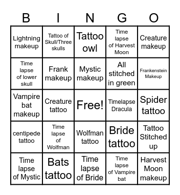 MME BINGO! Bingo Card