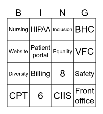PPSW Bingo Card