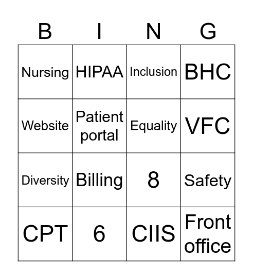 PPSW Bingo Card