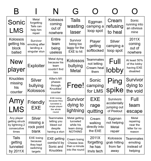 Outcome Memories Bingo! Bingo Card