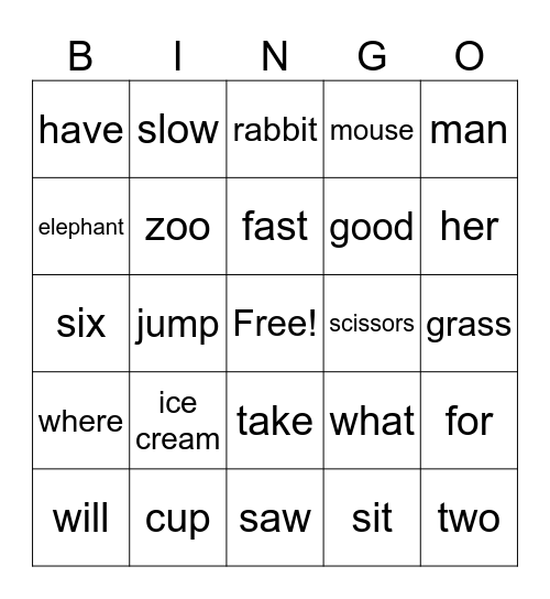 Edmark 10 Bingo Card